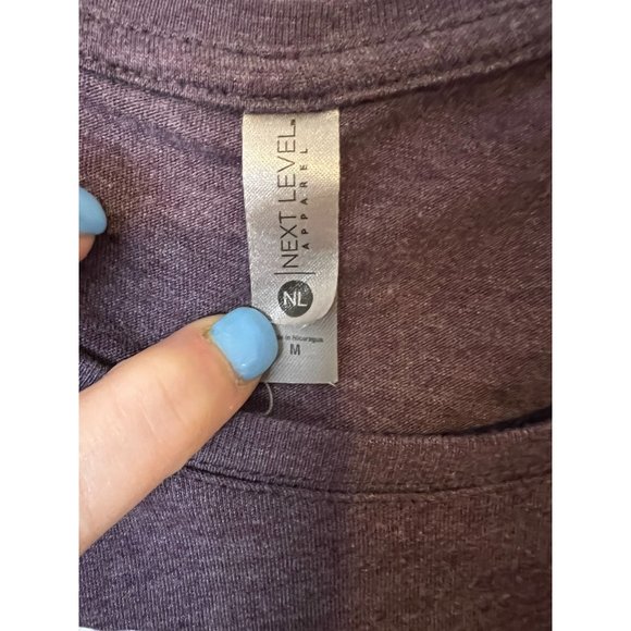 Next Level Apparel T Shirt Short Sleeve Inspirational Purple Short Sleeve Womens - Picture 3 of 8